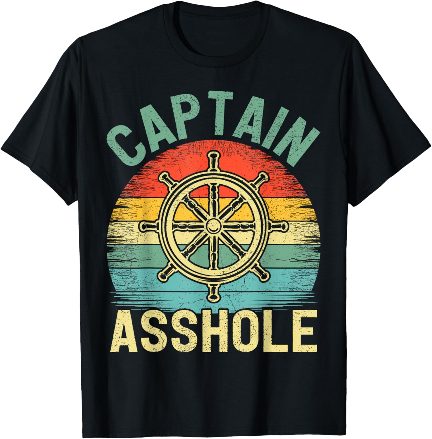 Vintage Captain Asshole Sailing Boating Boat Pontoon Captain