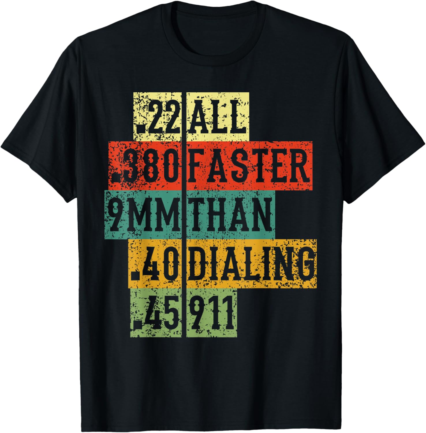 All Faster Than Dialling 911 Gun Tshirt