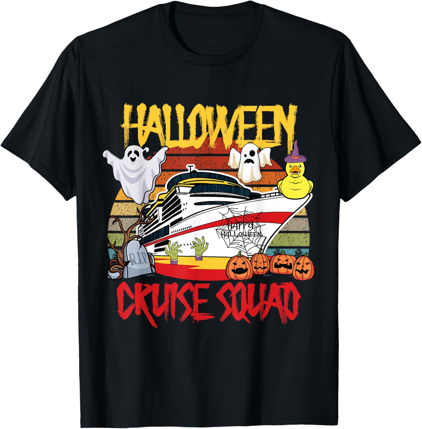 Halloween Cruise Squad Rubber Duck Hunting Ship Boating