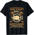 Funny Can T Spell Slogan Veteran Diesel Mechanic
