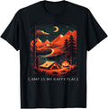 Camp Is My Happy Place funny retro camping