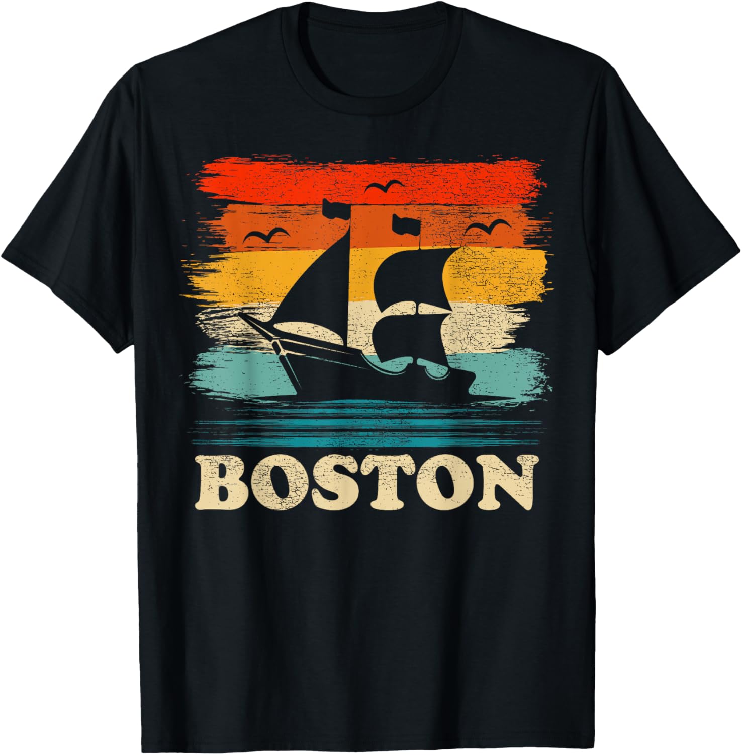 Massachusetts Boston Sailing Vintage Sailboat Boating Sailor