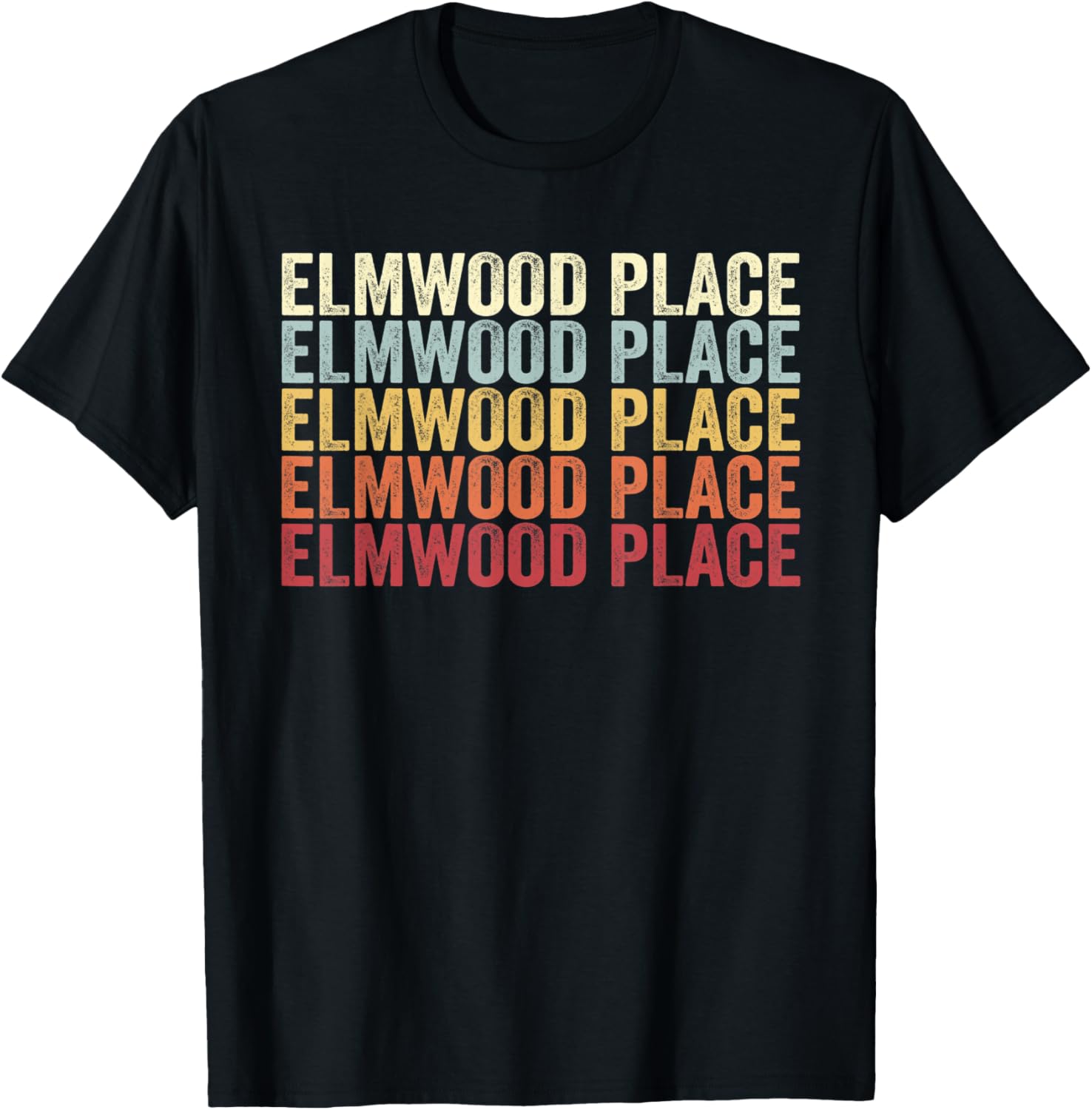 Elmwood Place Ohio Elmwood Place OH Retro Vintage Text