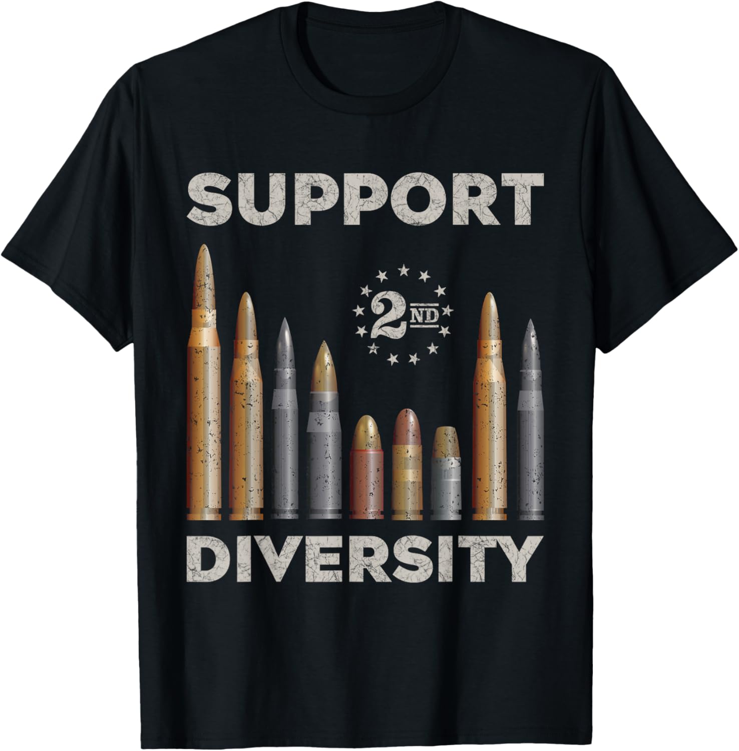 Support Diversity Bullet Second Amendment Gun Rights