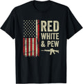 Red White Pew Usa Flag Pro Guns 4Th Of July Funny Gun