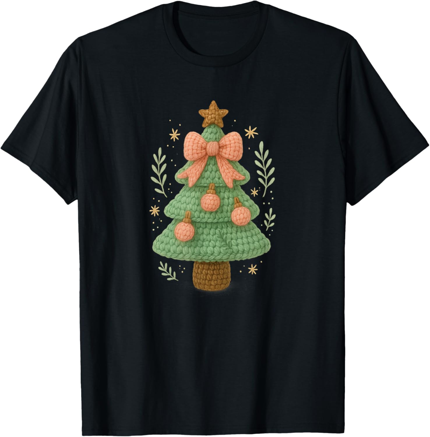 Amigurumi Crochet Christmas Tree Coquette Yarn Bow