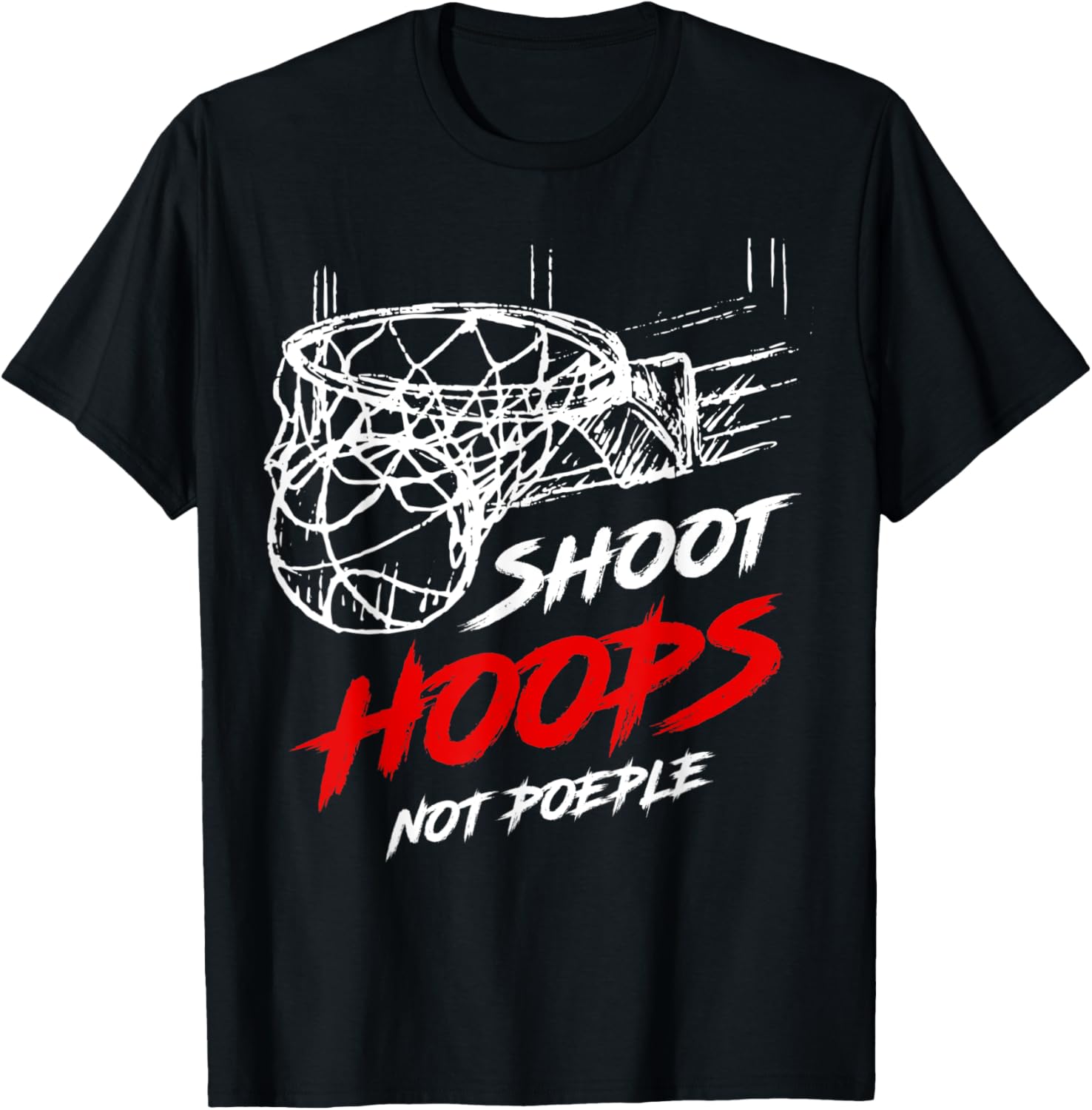 Stop Gun Violence Basketball Tee Shoot Hoops Not People