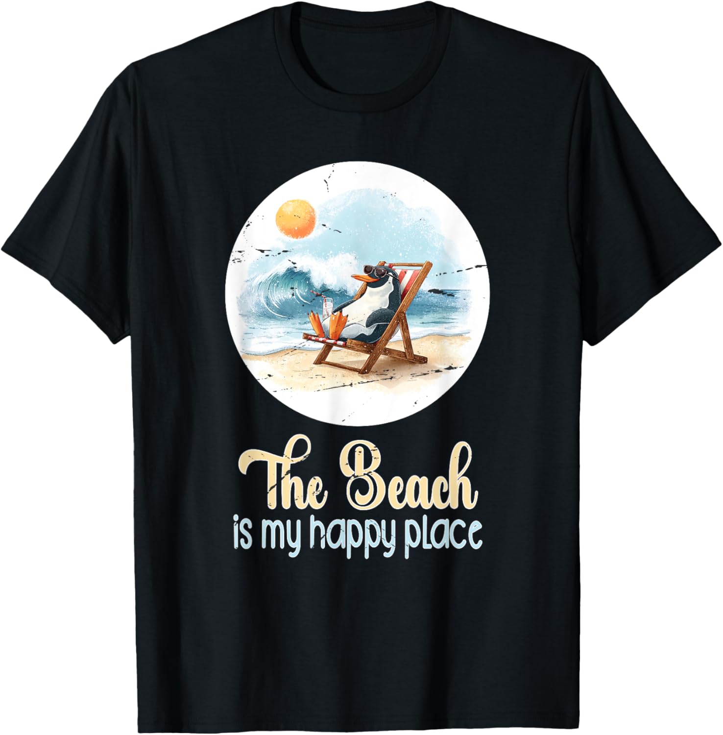 Life Is Really Good Beach is My Happy Place Penguin Vintage