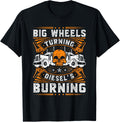 Big Wheels Turning Diesel Truck Driver Trucker