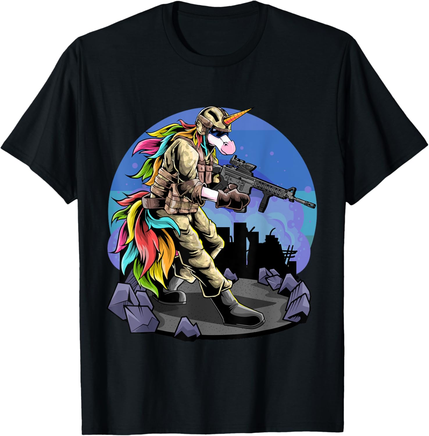 Unicorn Shooting A Gun I Unicorn Warrior I Soldier Unicorn