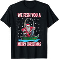 Christmas Costume Fisherman Fishing Funny Cool Santa Claus