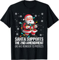 Santa Supports 2Nd Amendment Christmas Gun Lover Xmas