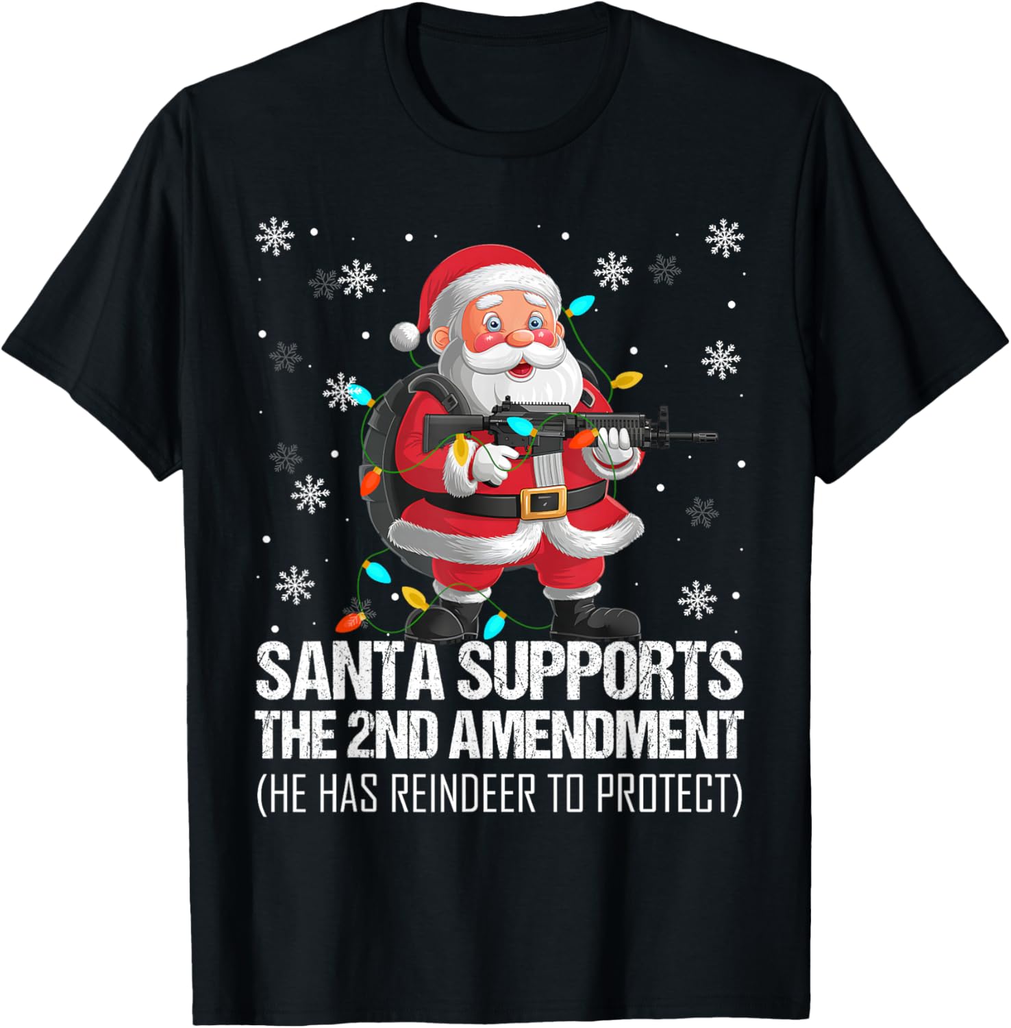 Santa Supports 2Nd Amendment Christmas Gun Lover Xmas