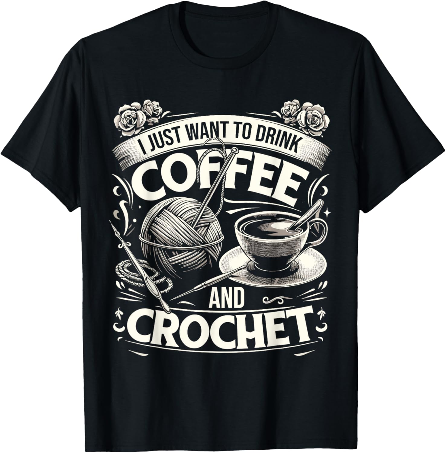 Crochet Knitting Yarn Crocheter Coffee