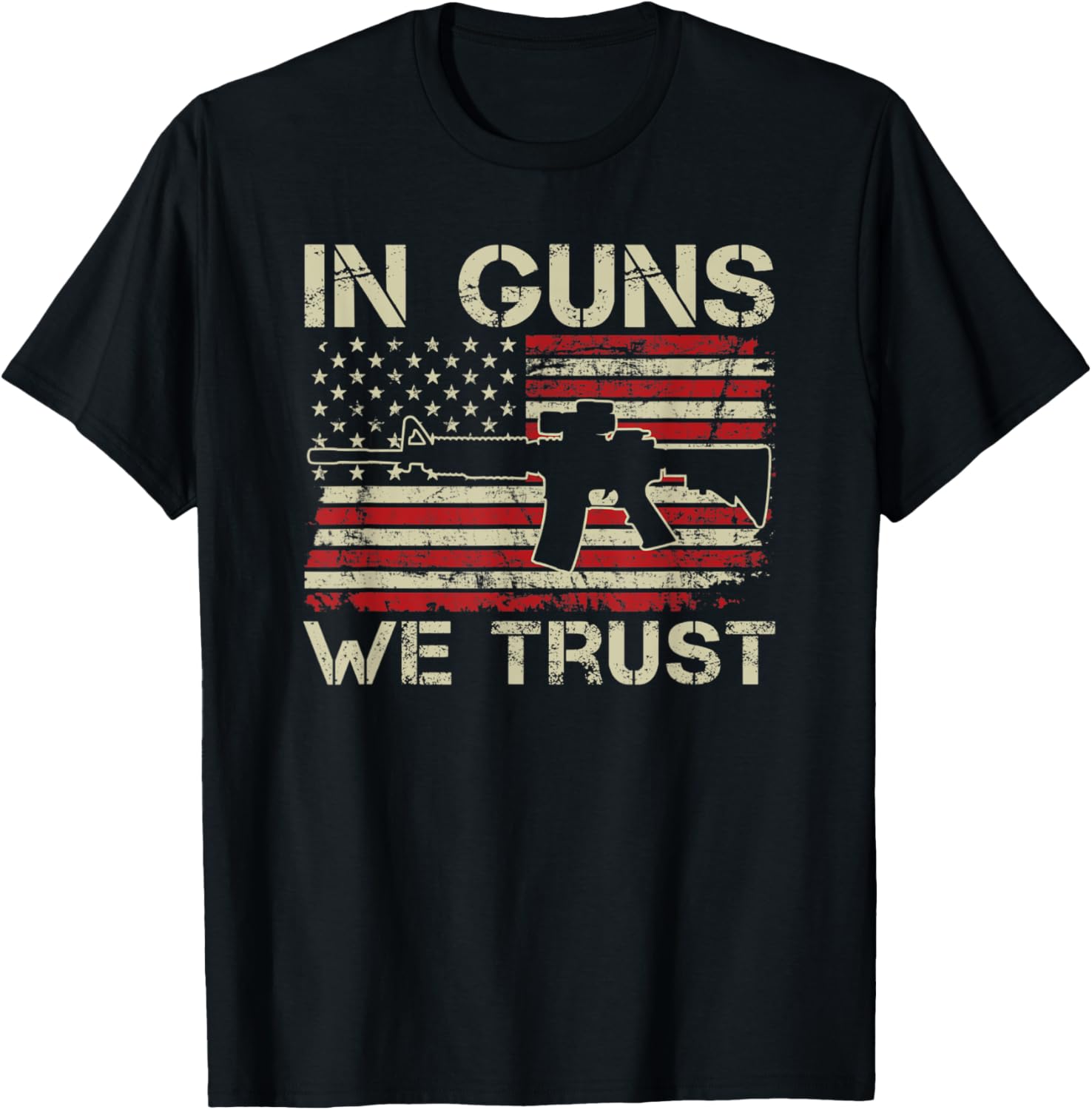 In Guns We Trust 2Nd Amendment Flag Usa Ar15 Gun Owner