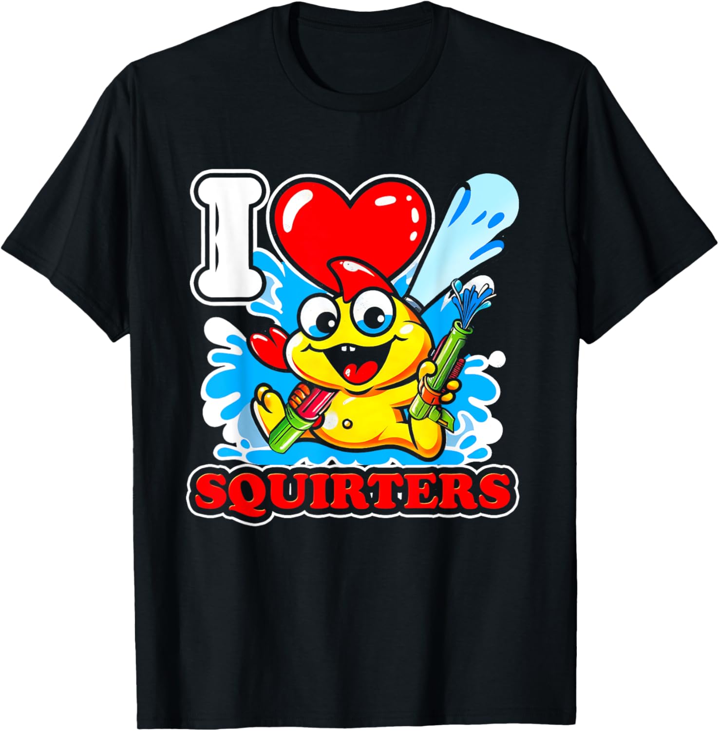 Retro I Love Heart Squirters Meme Funny 80S Squirt Guns