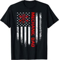 Vintage American Flag Diesel Mechanic Dad Silhouette Funny
