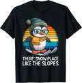 Skiing Kids THERE IS SNOW PLACE LIKE SLOPES Vintage