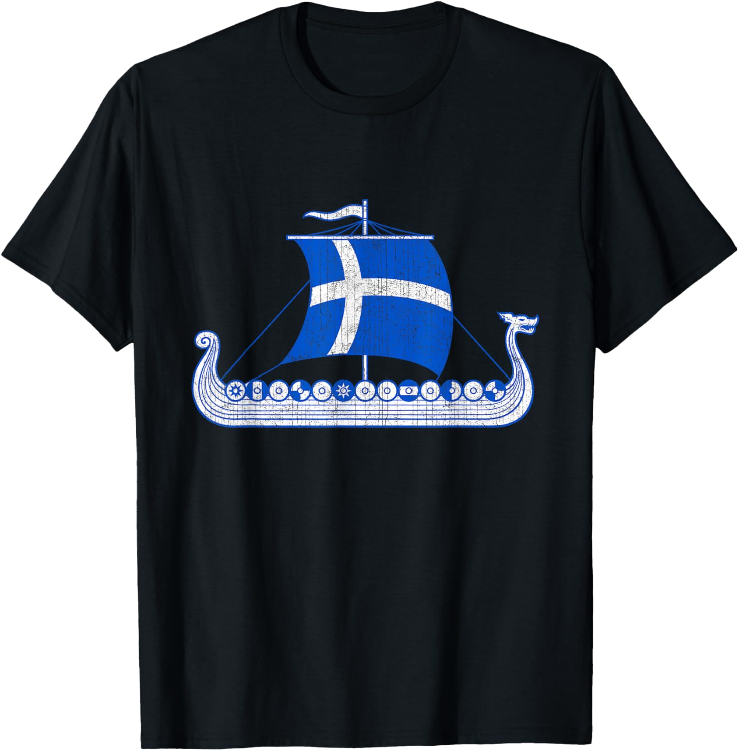 Finnish Viking Ship Suomi Finland Flag Boat Viking