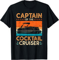 Fun Ship Captain Retro Pontooning Pontoon Boat Captain