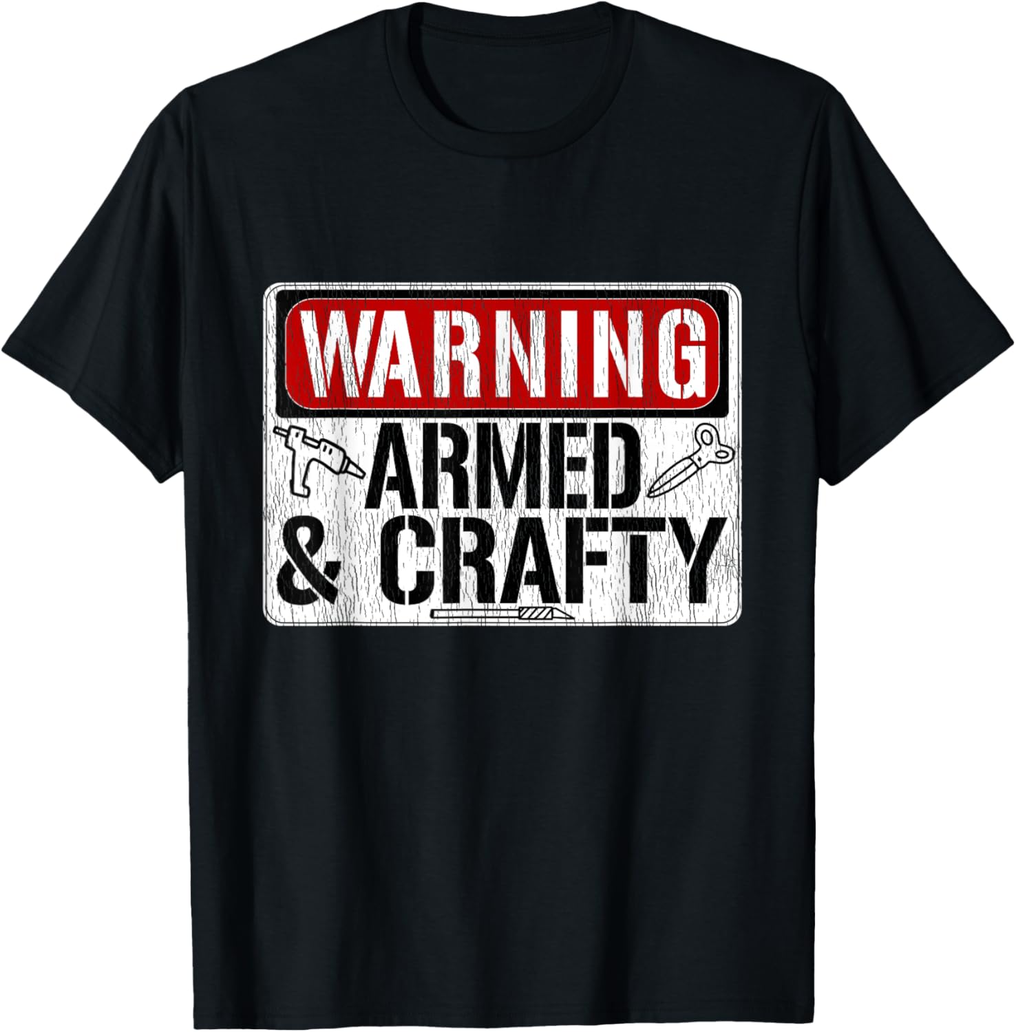 Warning Armed Crafty Crafting Meme Hot Glue Gun Scissors