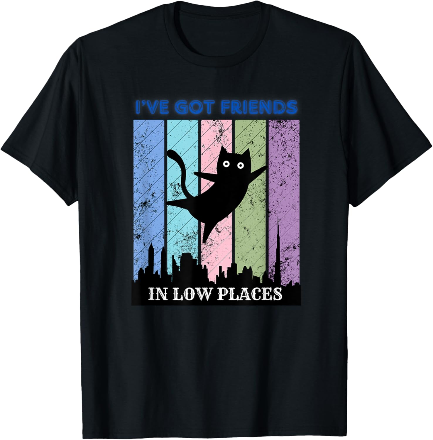 I've Got Friends In Low Places Funny Amazing Cat