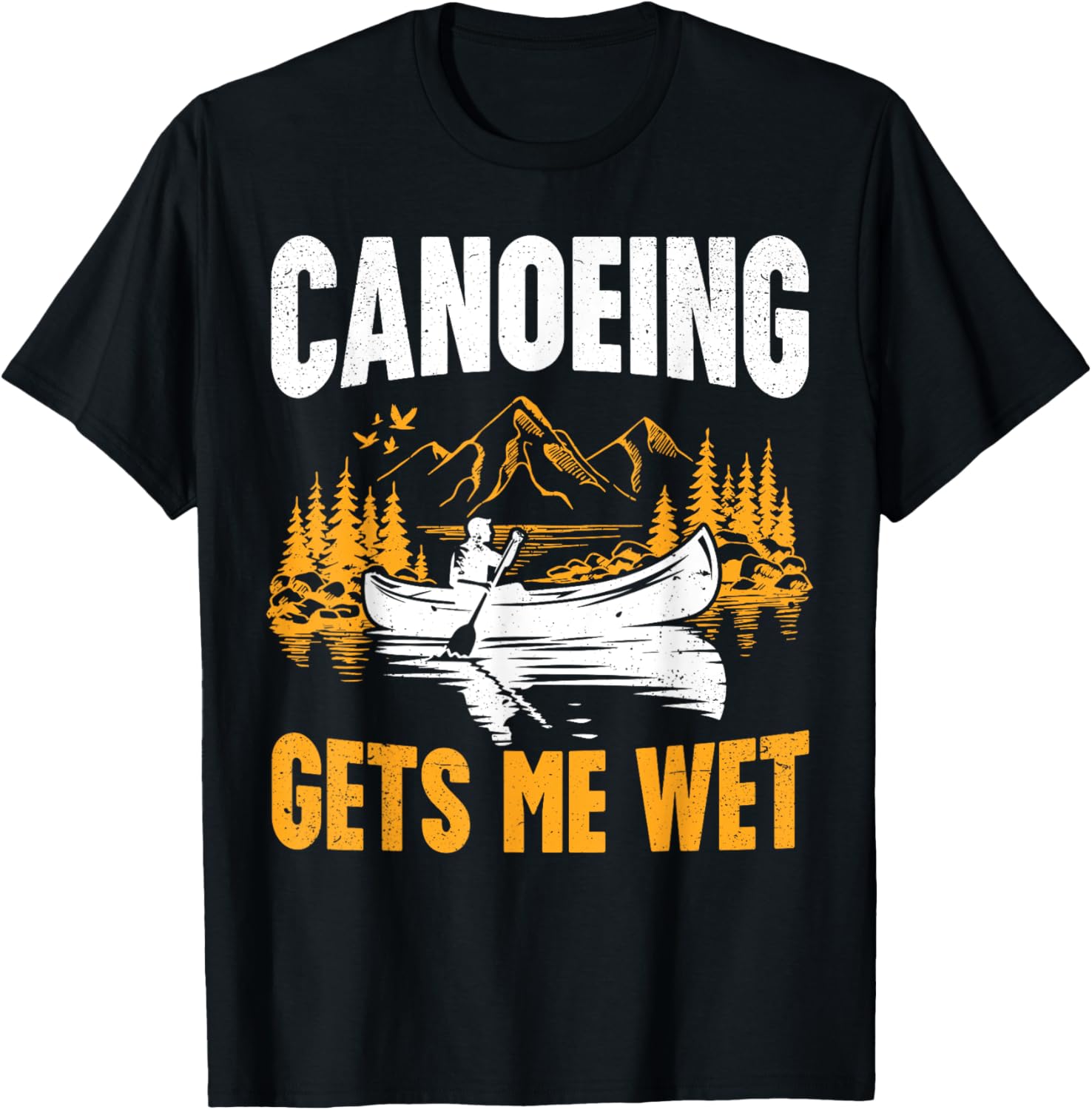 Canoeing Gets Me Wet Retro Women Canoe Boat