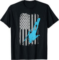 Spearfishing T Shirt American Flag Scuba Diver Speargun Women Men