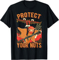 Funny Squirrel Protect Nuts Gun Squirrels