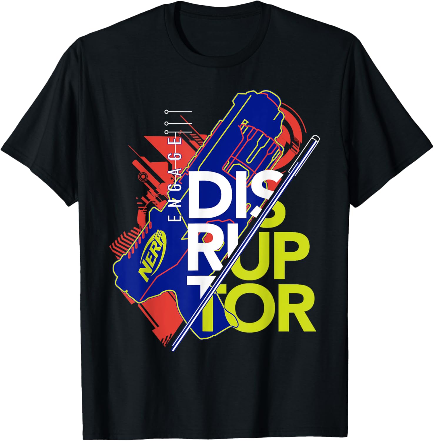 Nerf Engage Disruptor Retro Vintage Text Stack