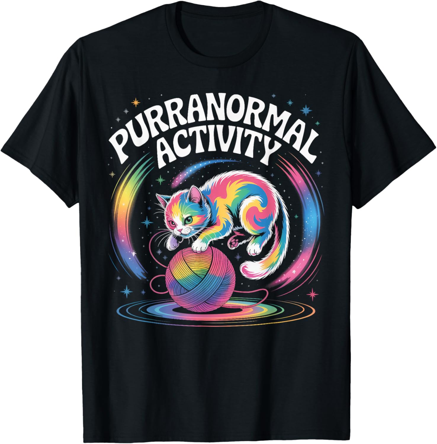 Purranormal Activity Ghost Cat Yarn Ball Playful