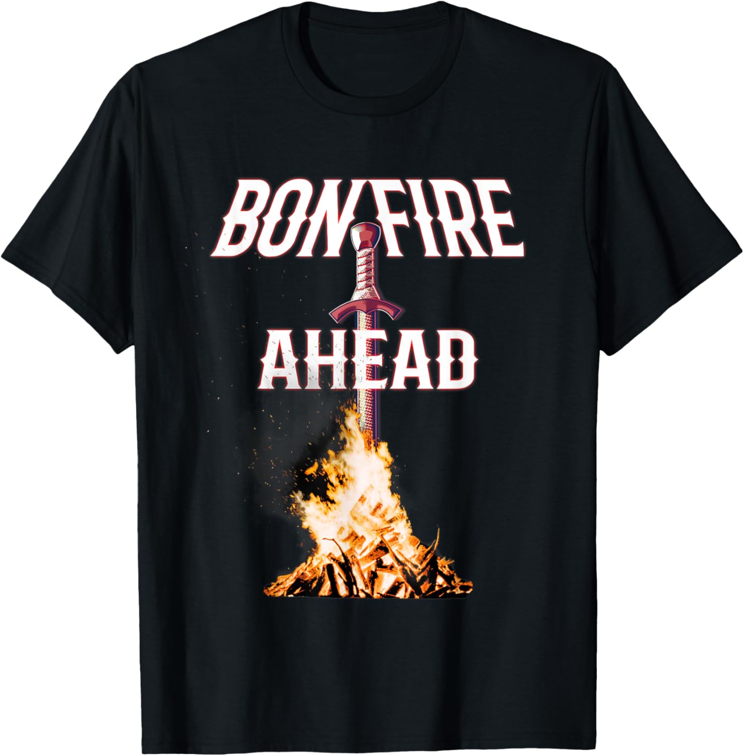 Bonfire Ahead Soul Gamer in Dark Places Fan T-Shirt