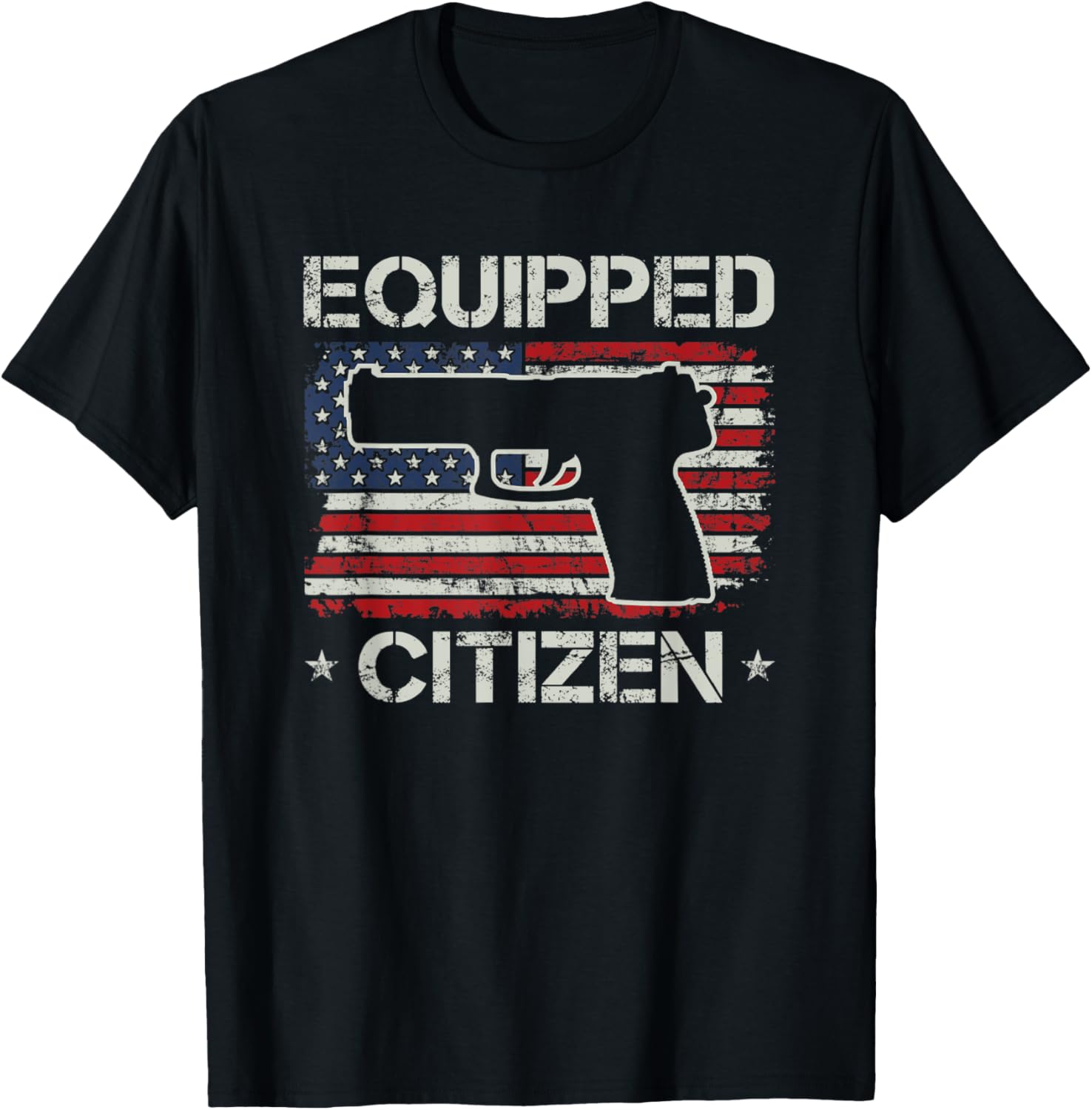 Equipped Citizen Usa Pistol Flag 2Nd Amendment Pro Guns