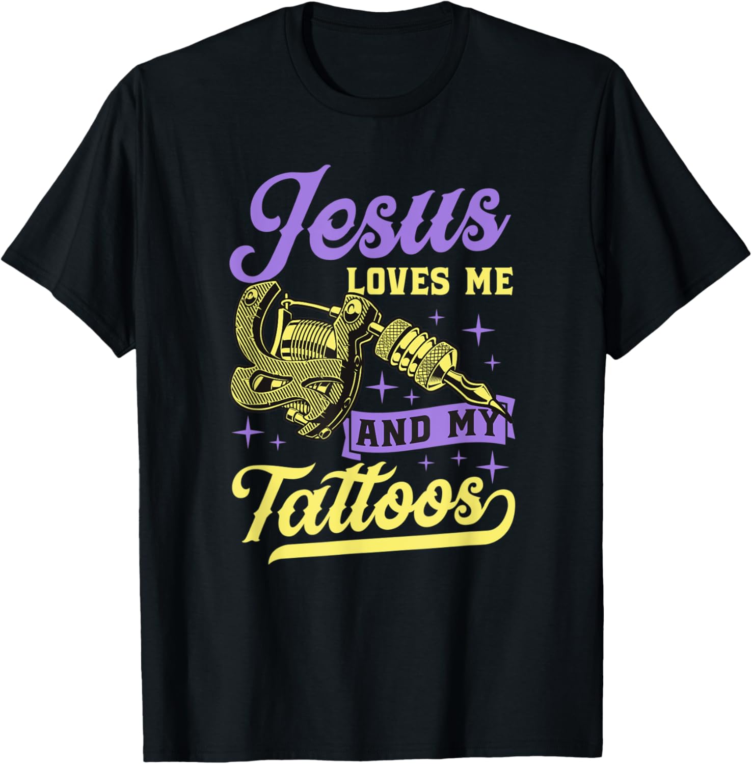 Jesus Loves Me My Tattoos Trendy Girly Ink Gun Inked