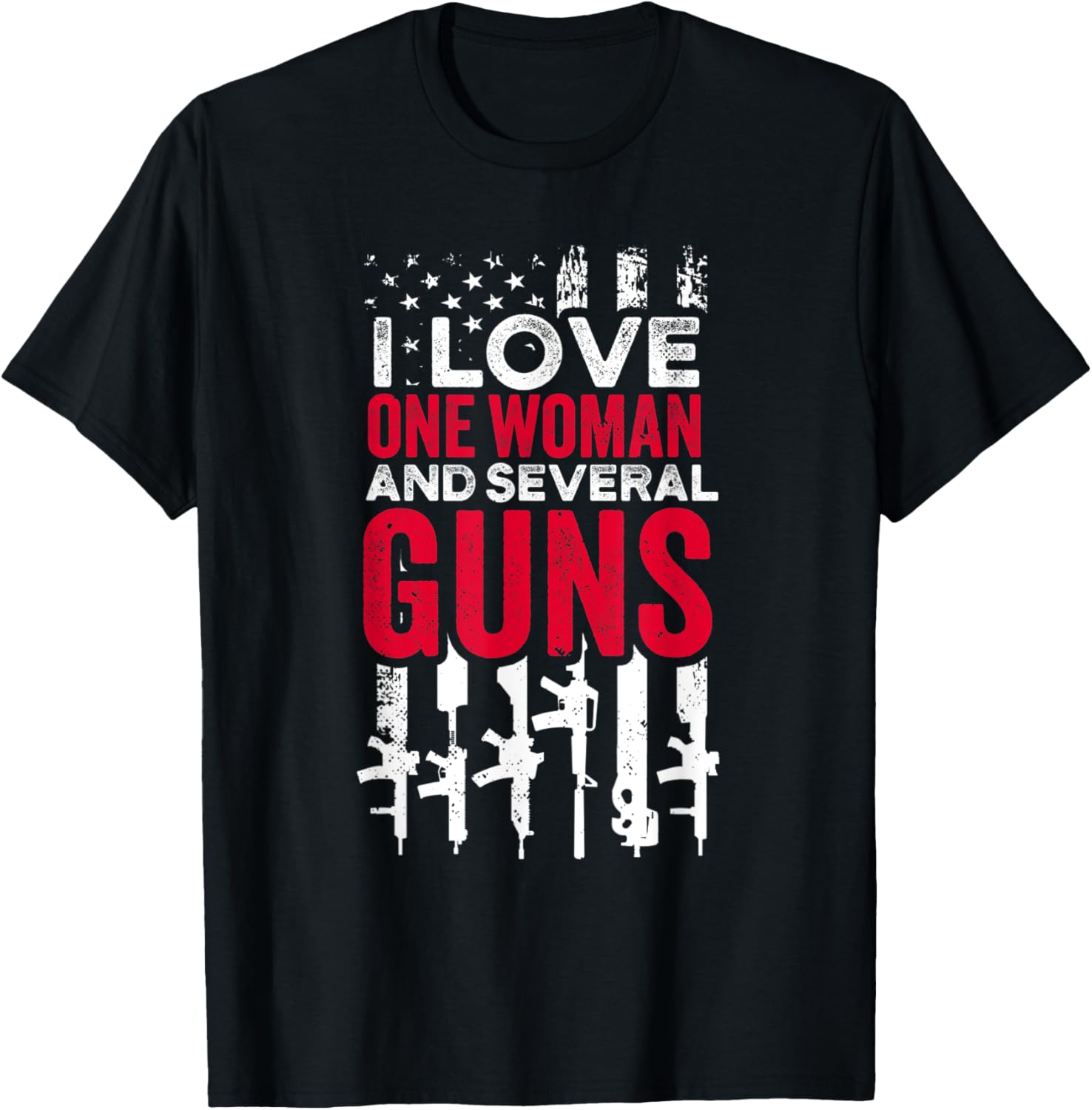 I Love One Woman Several Guns American Patriotic Gun