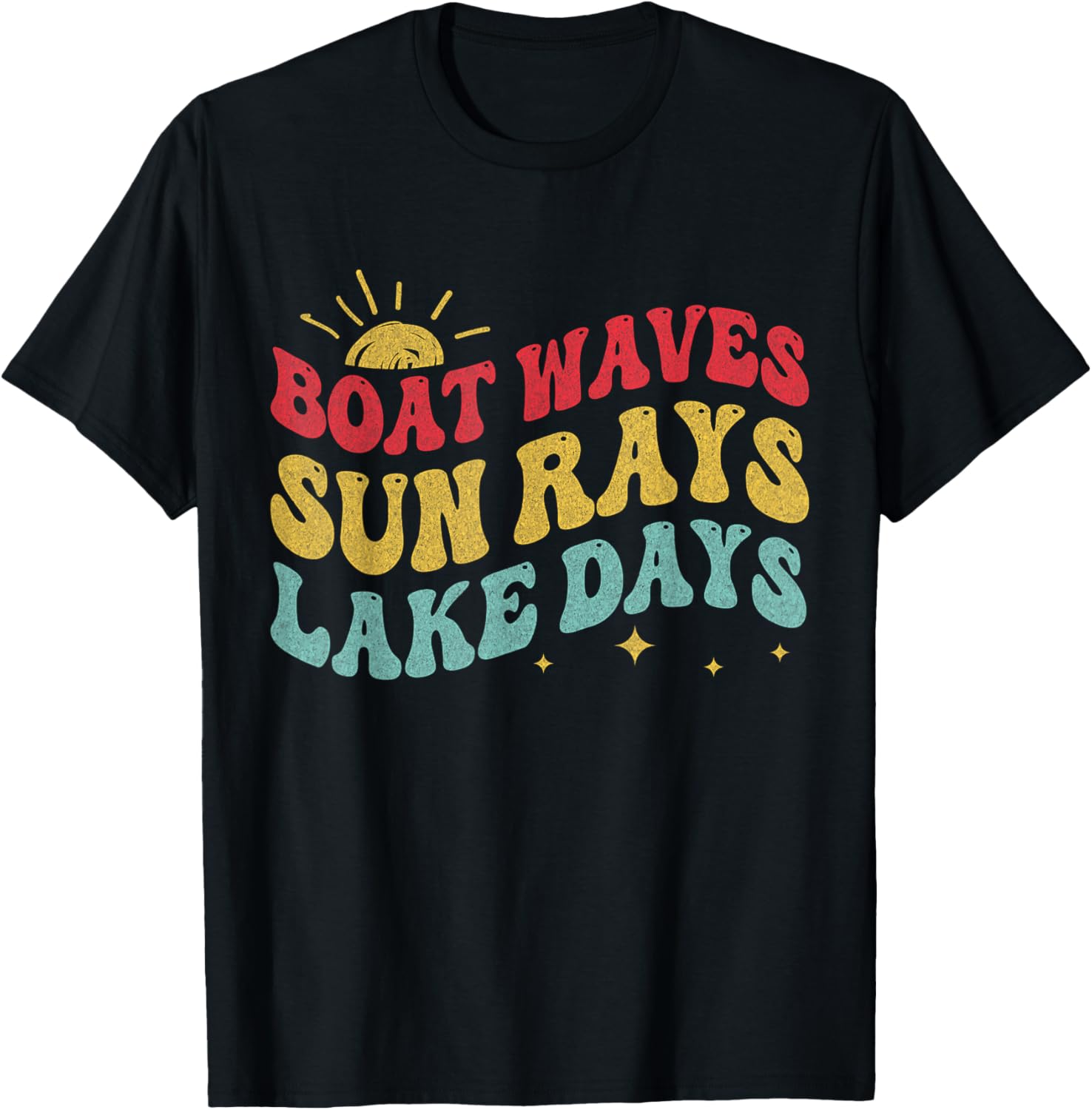 Boat Waves Sun Rays Lake Days Summer Vacation