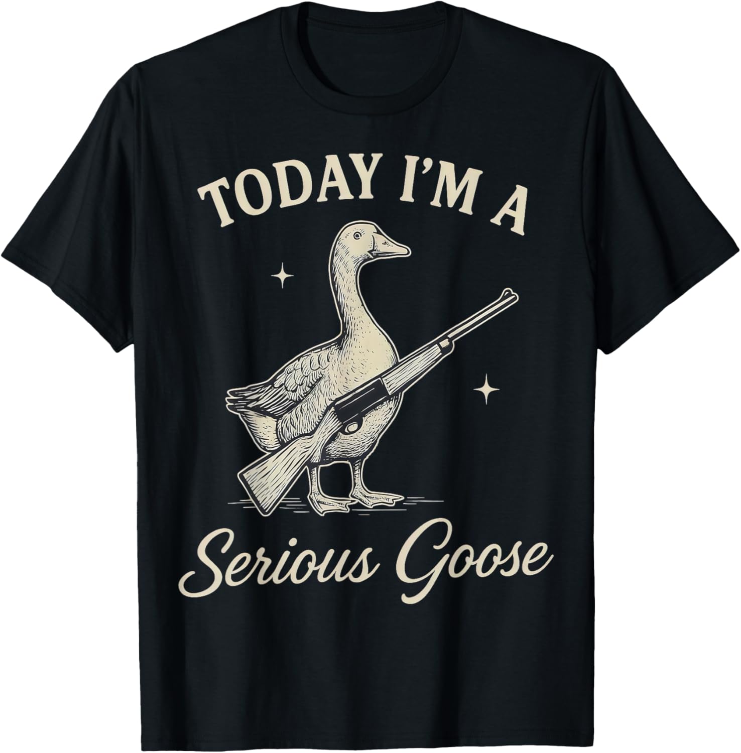 Today Im A Serious Goose Lovers Funny Goose With Gun Meme