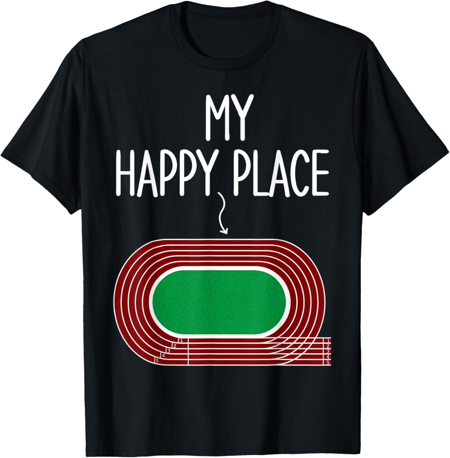 My Happy Place Funny Running Track Runner