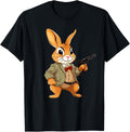 Gangster Bunny With A Gun Funny Rabbit Gun Lovers Design
