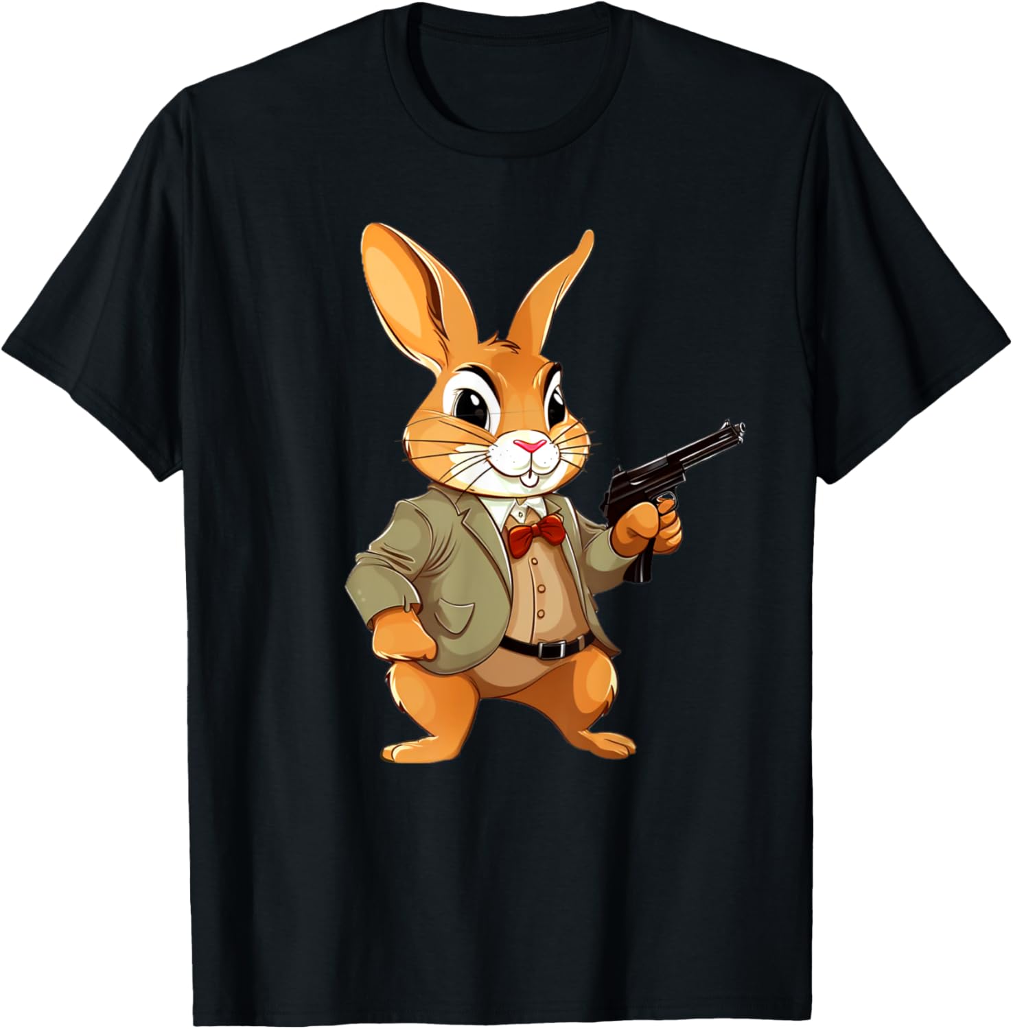 Gangster Bunny With A Gun Funny Rabbit Gun Lovers Design