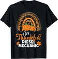Thankful Diesel Mechanic Rainbow Boho Thanksgiving Day