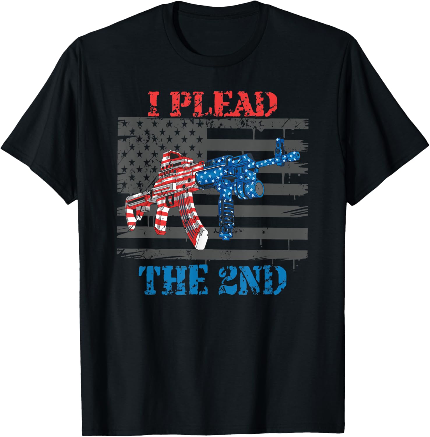 I Plead Second 2Nd Ar15 2Nd Amendment Us Flag Pro Gun