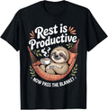 Burnout Rest Is Productive Sloth Tea Mental Health Aware Art