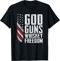 God Guns Whiskey Freedom Pro Gun Usa Flag Funny Gun