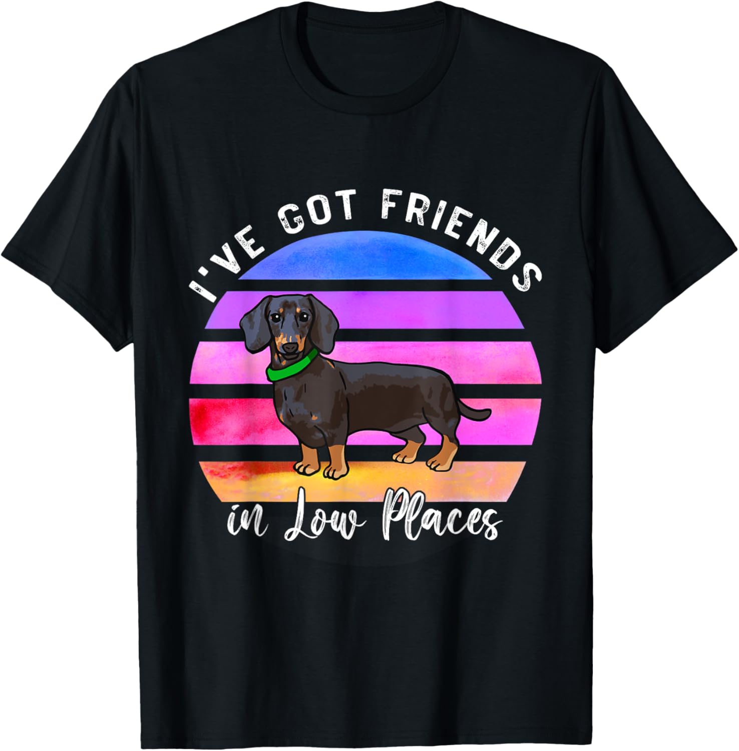 I've Got Friends In Low Places Dachshund Dog T-Shirt for Men Women Kids