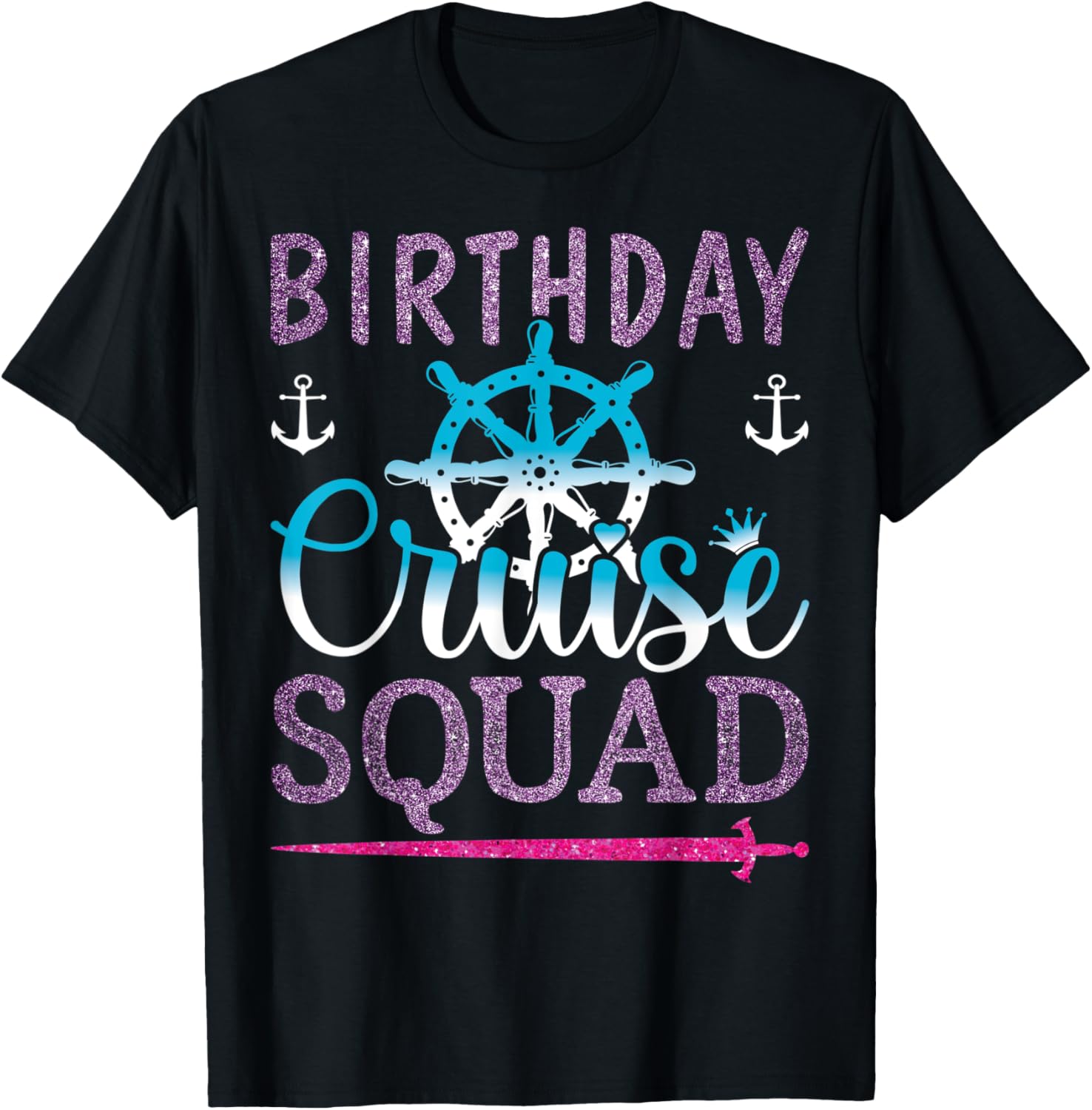 Birthday Cruise Squad King Crown Sword Cruise Boat