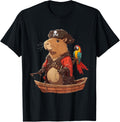 Capybara Pirate On Boat Funny Capybara