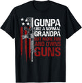 Gunpa Like A Normal Grandpa Fun Owns Guns Us Flag