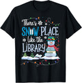 Xmas Snow Place Like the Library Funny Book Lover Christmas