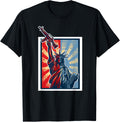 America Usa Statue Of Liberty With Weapon Gun
